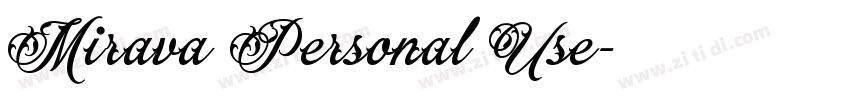 Mirava Personal Use字体转换